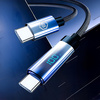 Blavec Velox Kabel geflochten - Typ C auf Typ C - PD 100W 5A LED-Display 1,2 Meter Apple CarPlay/Android Auto (CVE-CC5B12) schwarz