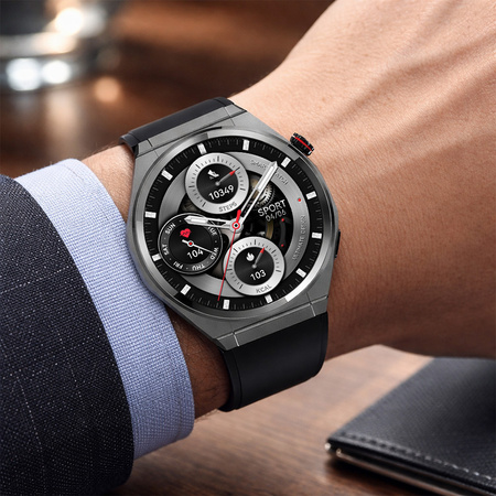 Blavec Smartwatch U-02 Kenzo HD AMOLED Voice Call + 1 Armband - Schwarz
